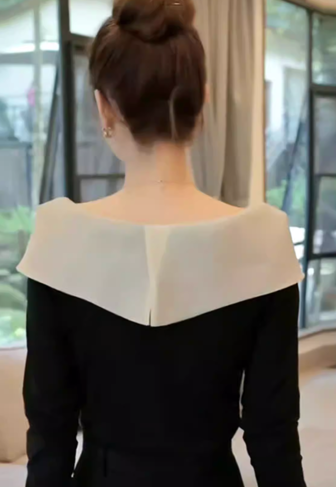 ビッグシフォンカラー・バイカラートップス